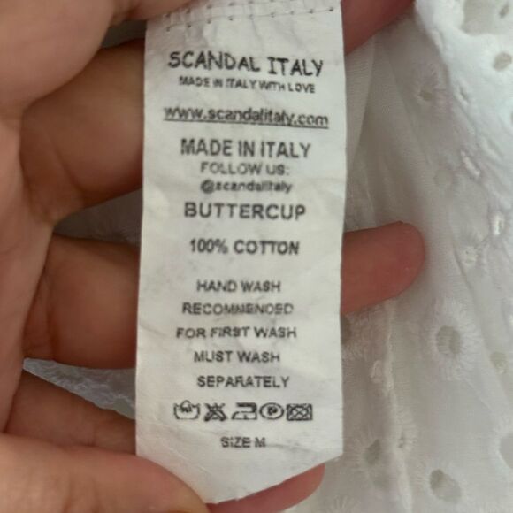 SCANDAL ITALY White Buttercup Top In White size M - Picture 7 of 9